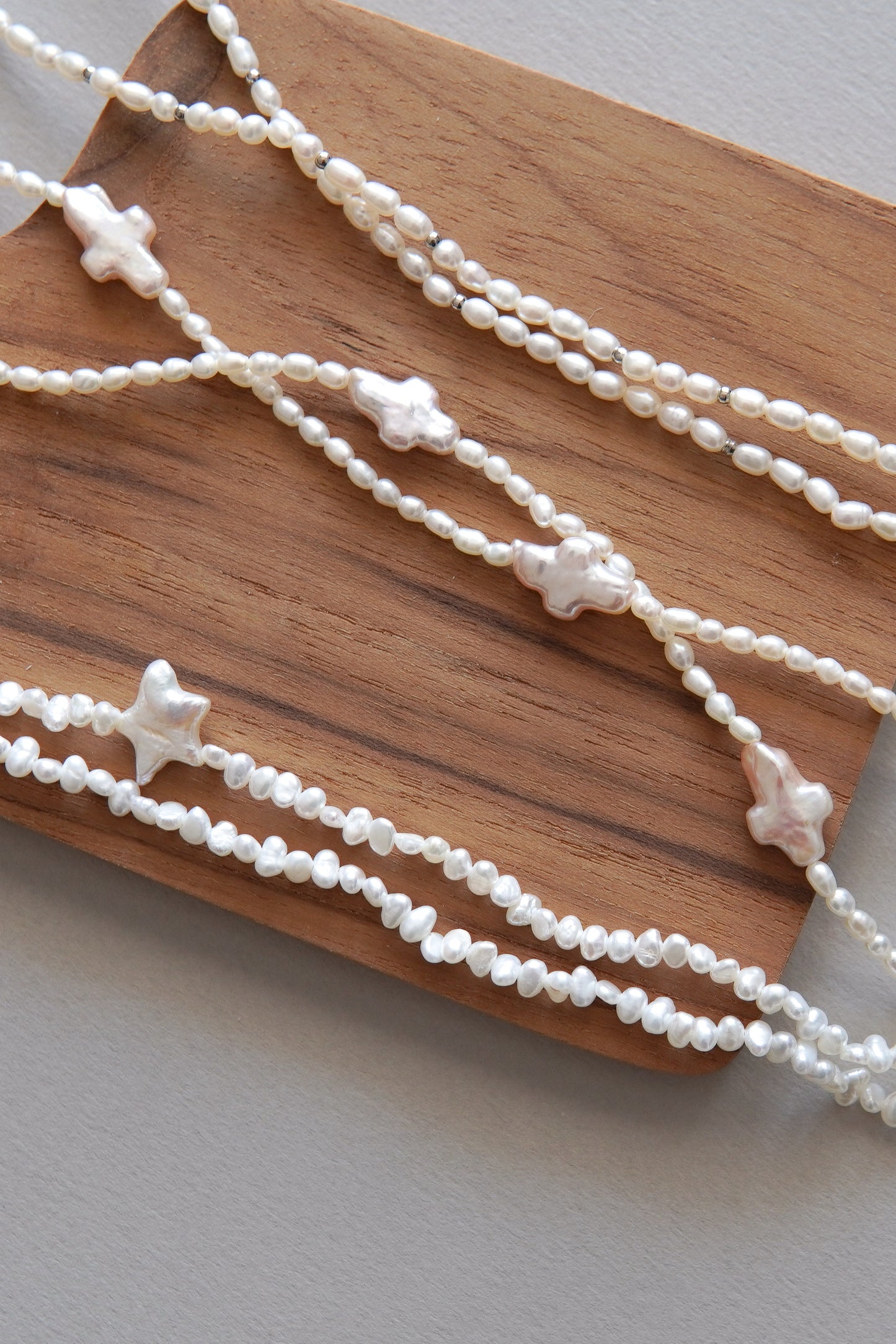 fresh water multi-way pearl strap/necklace